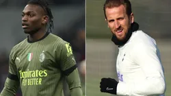 Rafael Leao of AC Milan and Harry Kane of Tottenham Hotspur