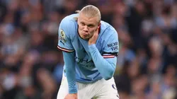 Erling Haaland during the Premier League's match between Manchester City and Aston Villa