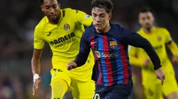 Johan Mojica of Villarreal and Gavi of Barcelona