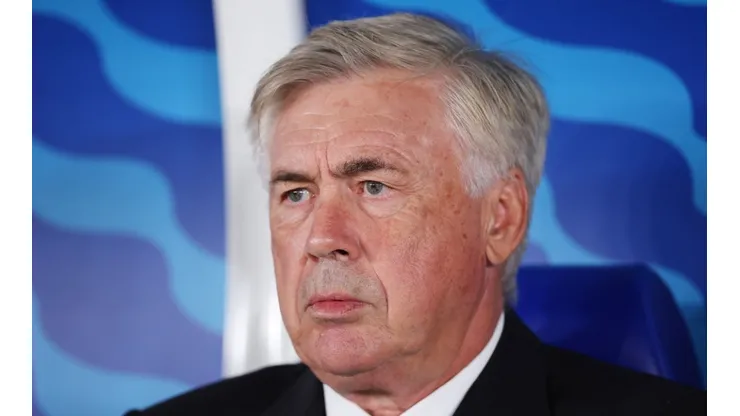 Carlo Ancelotti with Real Madrid at the UEFA Super Cup Final 2022