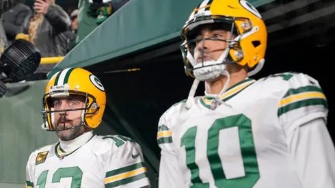 Aaron Rodgers (left) and Jordan Love.