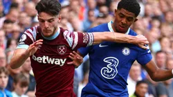 Declan Rice of West Ham and Wesley Fofana of Chelsea