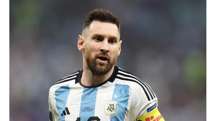 Lionel Messi with Argentina at the Qatar 2022 World Cup