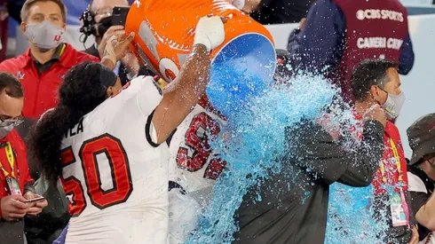 During the Super Bowl LV the Gatorade color was Blue