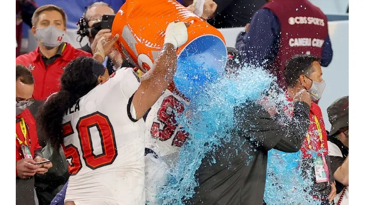 During the Super Bowl LV the Gatorade color was Blue