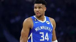 Giannis Antetokounmpo #34 of the Milwaukee Bucks
