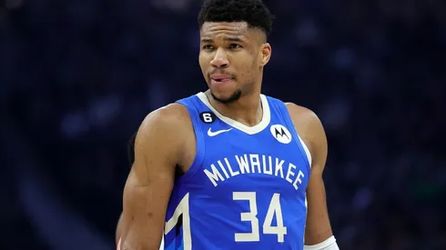 Giannis Antetokounmpo #34 of the Milwaukee Bucks