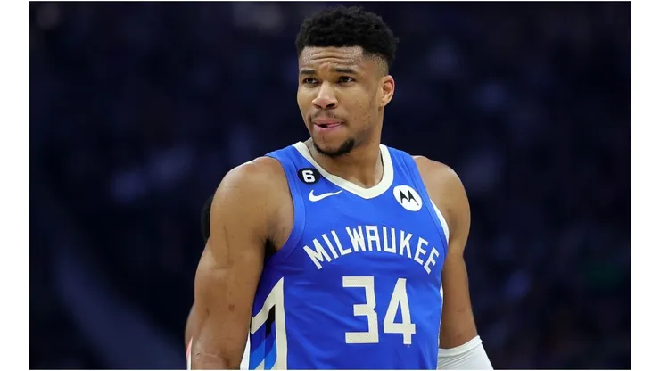 Giannis Antetokounmpo #34 of the Milwaukee Bucks