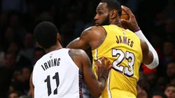 Kyrie Irving (left) and LeBron James.