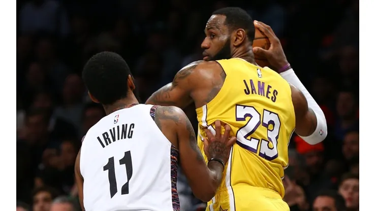 Kyrie Irving (left) and LeBron James.