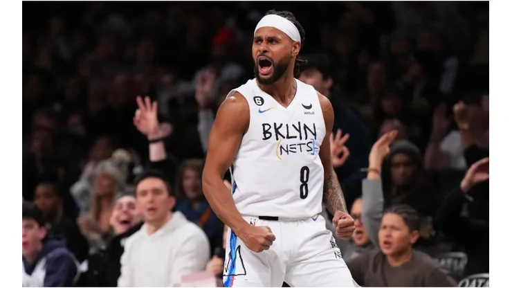 Patty Mills #8 of the Brooklyn Nets