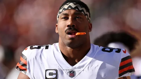 Myles Garrett with the Cleveland Browns