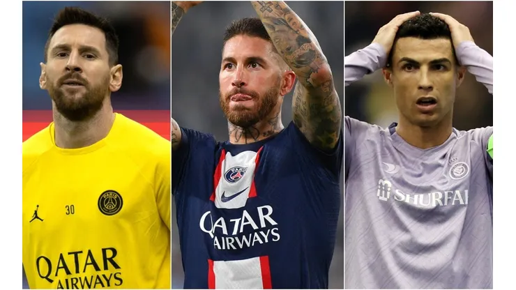 Lionel Messi, Sergio Ramos, and Cristiano Ronaldo