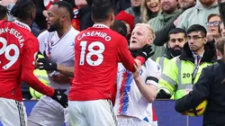 Casemiro of Manchester United and Will Hughes of Crystal Palace