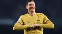 Robert Lewandowski of FC Barcelona during a match from La Liga