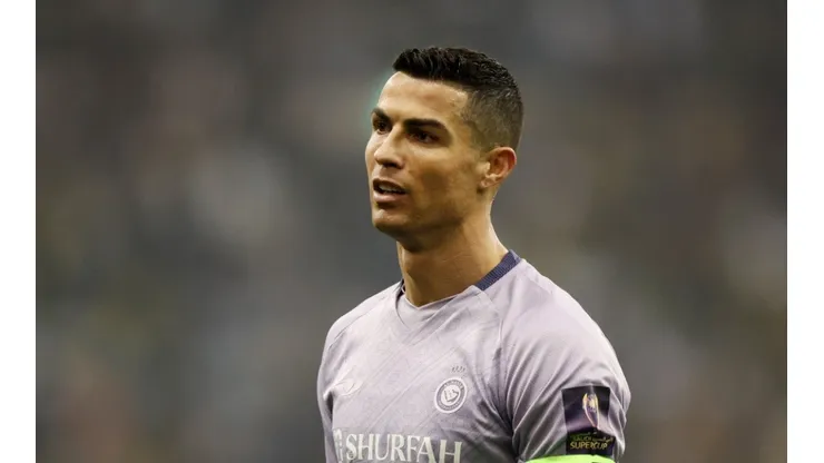 Cristiano Ronaldo with Al-Nassr during the Saudi Super Cup semifinals