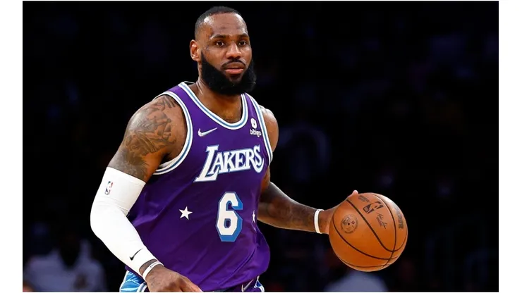 LeBron James #6 of the Los Angeles Lakers