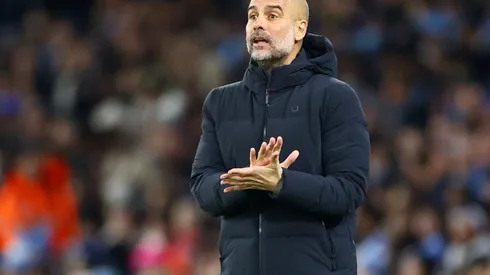 Manchester City's coach Josep Guardiola in today's FA Cup win