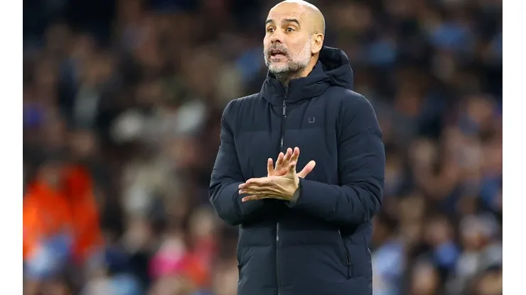 Manchester City's coach Josep Guardiola in today's FA Cup win