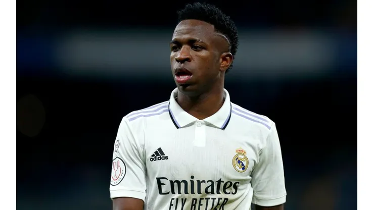 Vinicius Jr with Real Madrid during the match in Copa del Rey against Atletico Madrid