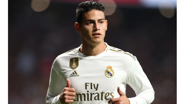 James Rodriguez playing for Real Madrid