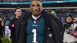 QB Jalen Hurts of the Eagles after the game vs the Giants in 2023