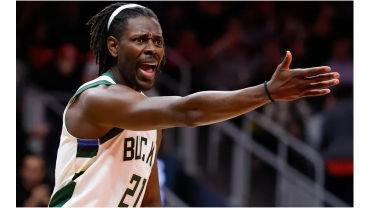 Jrue Holiday #21 of the Milwaukee Bucks