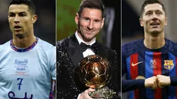 Cristiano Ronaldo, Lionel Messi, and Robert Lewandowski
