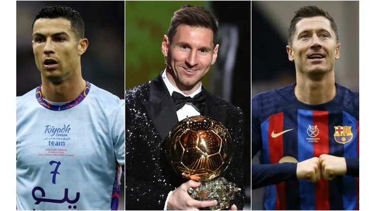 Cristiano Ronaldo, Lionel Messi, and Robert Lewandowski