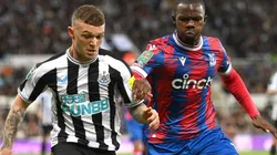 Kieran Trippier of Newcastle and Tyrick Mitchell of Crystal Palace