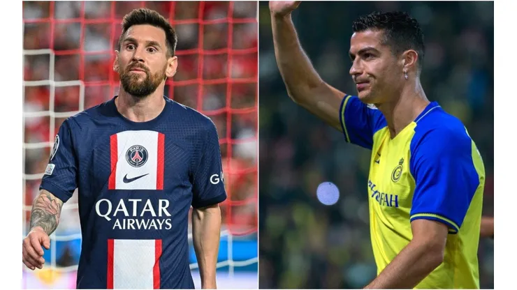 Messi (left) and Ronaldo.