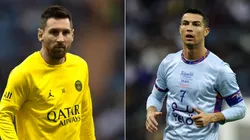 Lionel Messi and Cristiano Ronaldo in friendly match between PSG and Riyadh All Stars