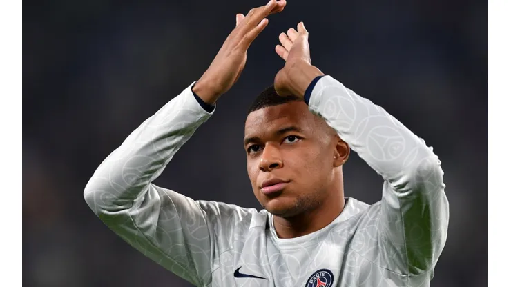 Kylian Mbappe during a game with PSG