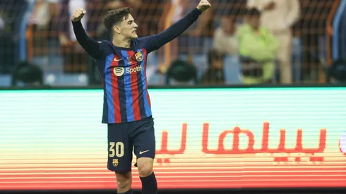 Gavi with FC Barcelona in the Spanish Super Cup