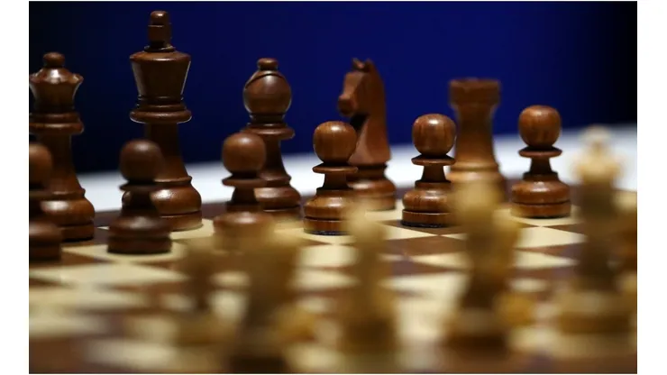 A detailed view of the board and pieces