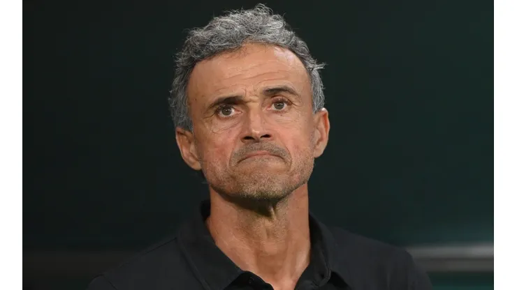 Luis Enrique in the Qatar 2022 World Cup with Spain