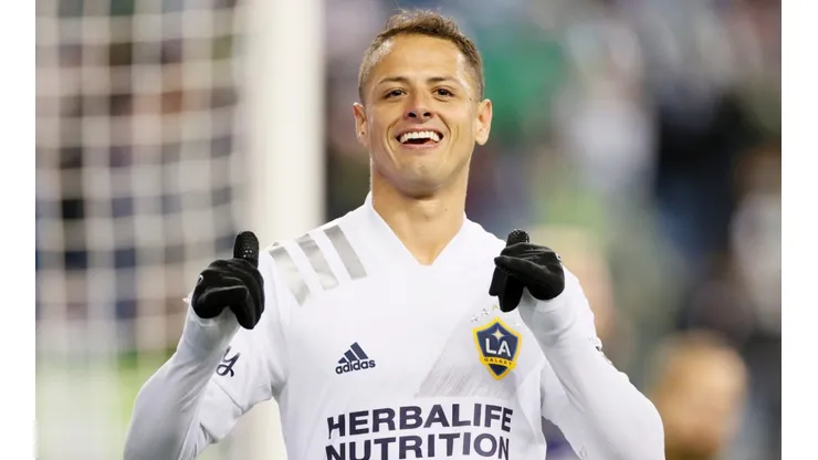 Javier Chicharito Hernandez with LA Galaxy in the MLS