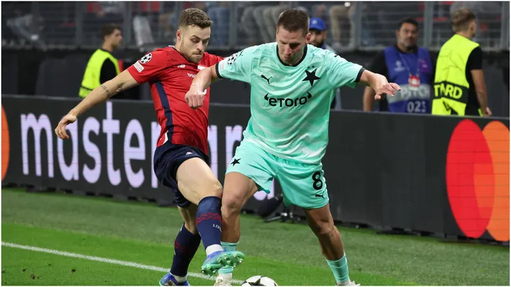 Lukas Masopust (Slavia Prague) and Gabriel Gudmundsson (LOSC Lille)