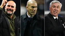 Pep Guardiola, Zinedine Zidane, and Carlo Ancelotti