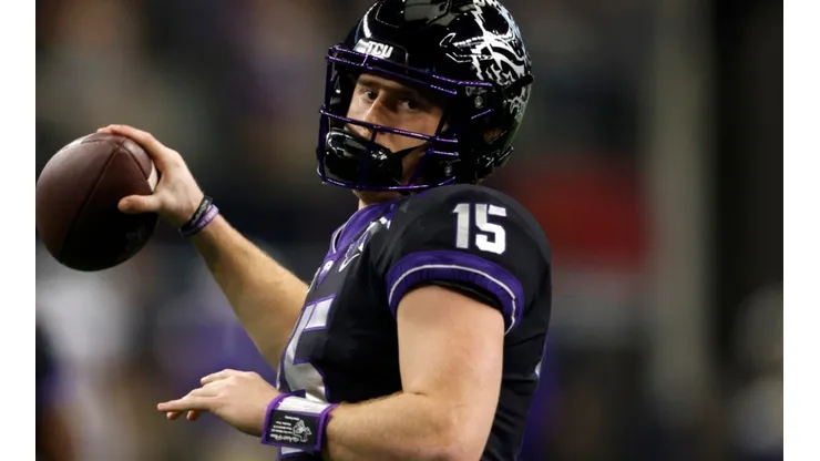Max Duggan #15 of the TCU Horned Frogs