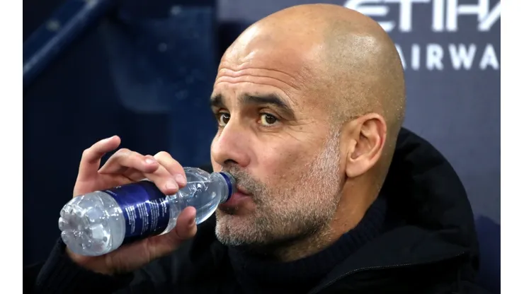 Pep Guardiola in Manchester City vs Everton for the EPL