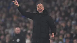 Manchester City's coach Josep Guardiola in a game vs Liverpool