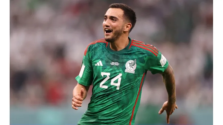 Luis Chavez with Mexico in the Qatar 2022 World Cup