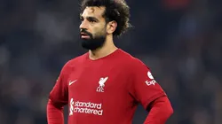 Mohamed Salah of Liverpool in a game vs Manchester City