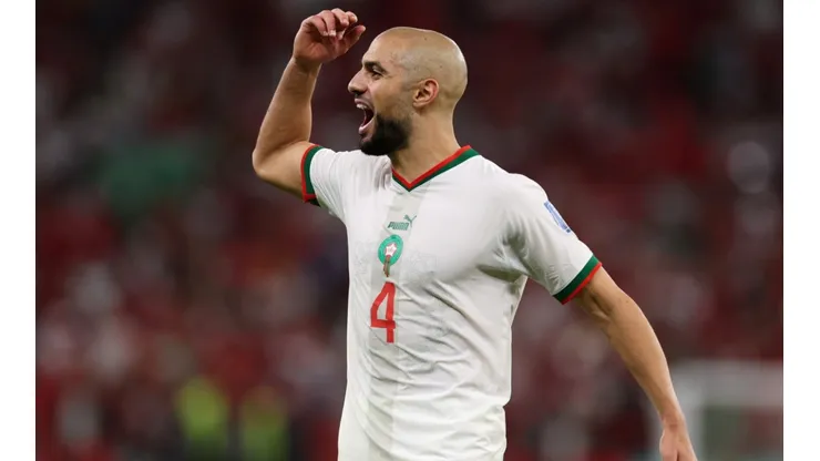 Sofyan Amrabat of Morocco in the Qatar 2022 World Cup
