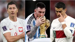 Robert Lewandowski, Lionel Messi, and Cristiano Ronaldo