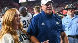 Head coach Clay Helton of the Georgia Southern Eagles