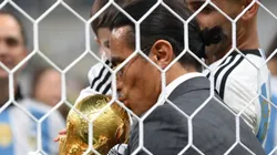 'Salt Bae' kissing the FIFA World Cup trophy.