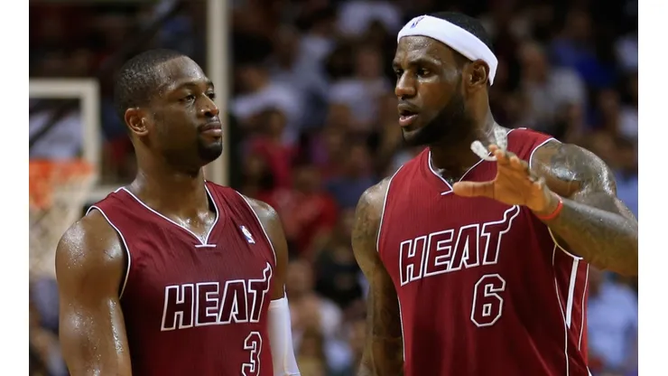 Dwyane Wade and LeBron James as Miami Heat players in 2013