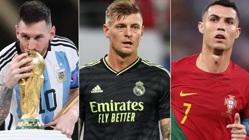Lionel Messi, Toni Kroos, and Cristiano Ronaldo